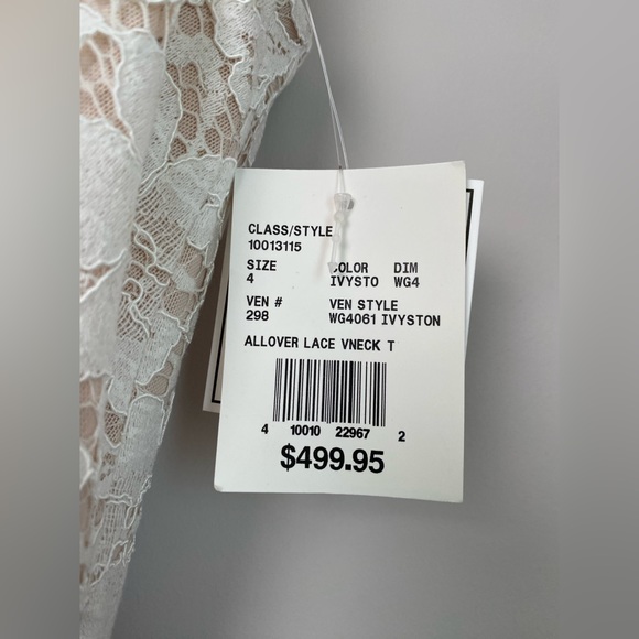 Women’s Size 4 David’s Bridal DB Studio Bridal Lace wedding dress NWT - Picture 6 of 12